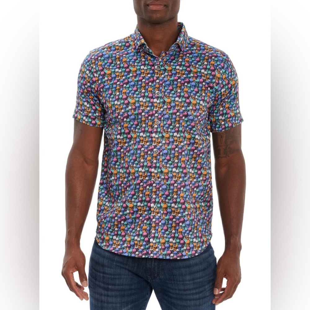 Robert Graham | Dead Ahead Skulls Short Sleeve Shirt 3XLT